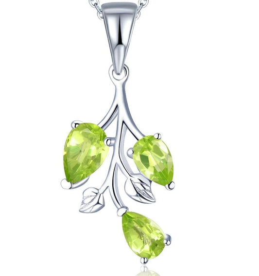 Echte Peridot stenen hanger 