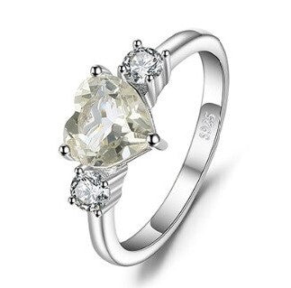 Echte lichte Citroen Topaas Hartjesring 