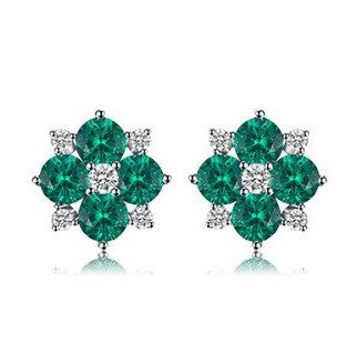 Smaragdgroene bloemoorbel gemaakt