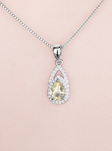 Echte lichte Citroen Topaas ketting